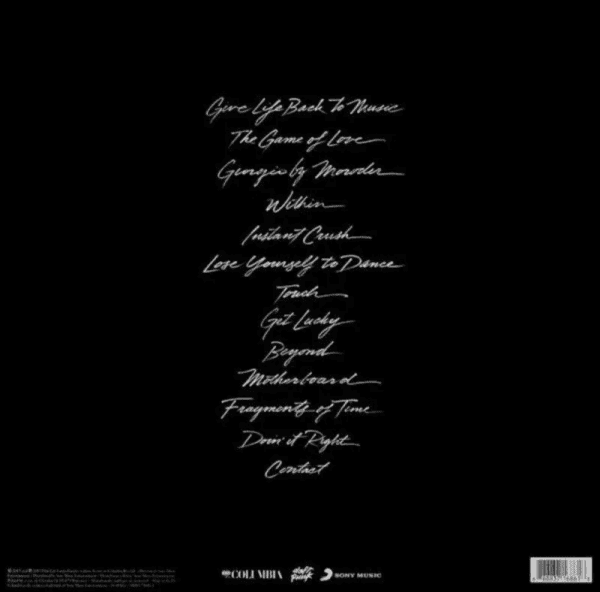 Daft Punk - Random Access Memories (back)