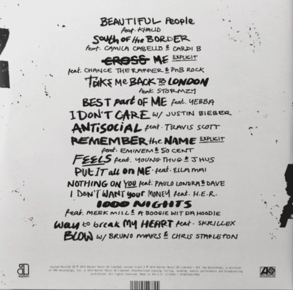 Ed Sheeran - No.6 Collaborations Project (back)