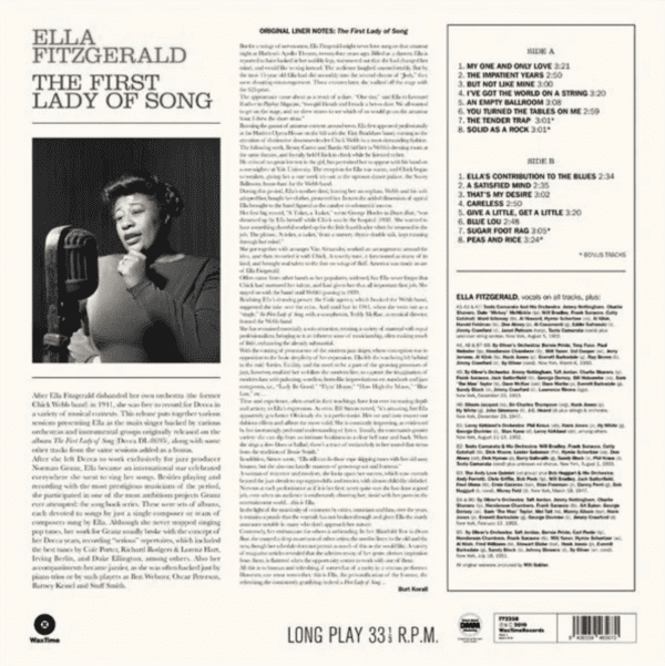 Ella Fitzgerald - The First Lady Of Song (back)