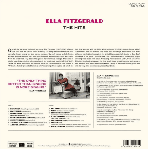 Ella Fitzgerald - The Hits (back)