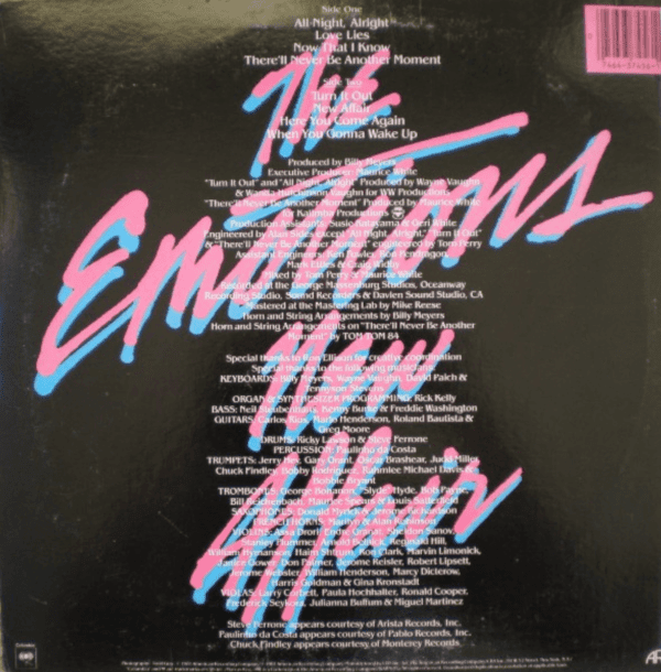 Emotions - New Affair (back)