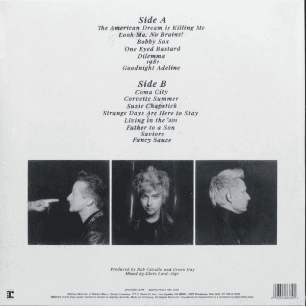 Green Day - Saviors (back)