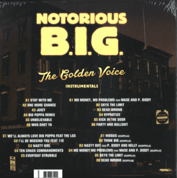 Notorious B.I.G. - The Golden Voice (Instrumentals)_back