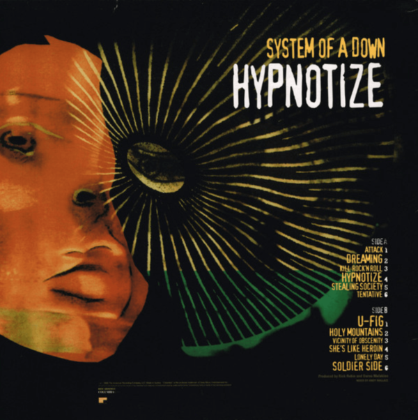 back cover System Of A Down - Hypnotize