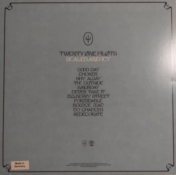 back cover Twenty One Pilots - Scaled And Icy
